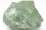 Green Cubic Fluorite Crystals with Phantoms - China #216325-1